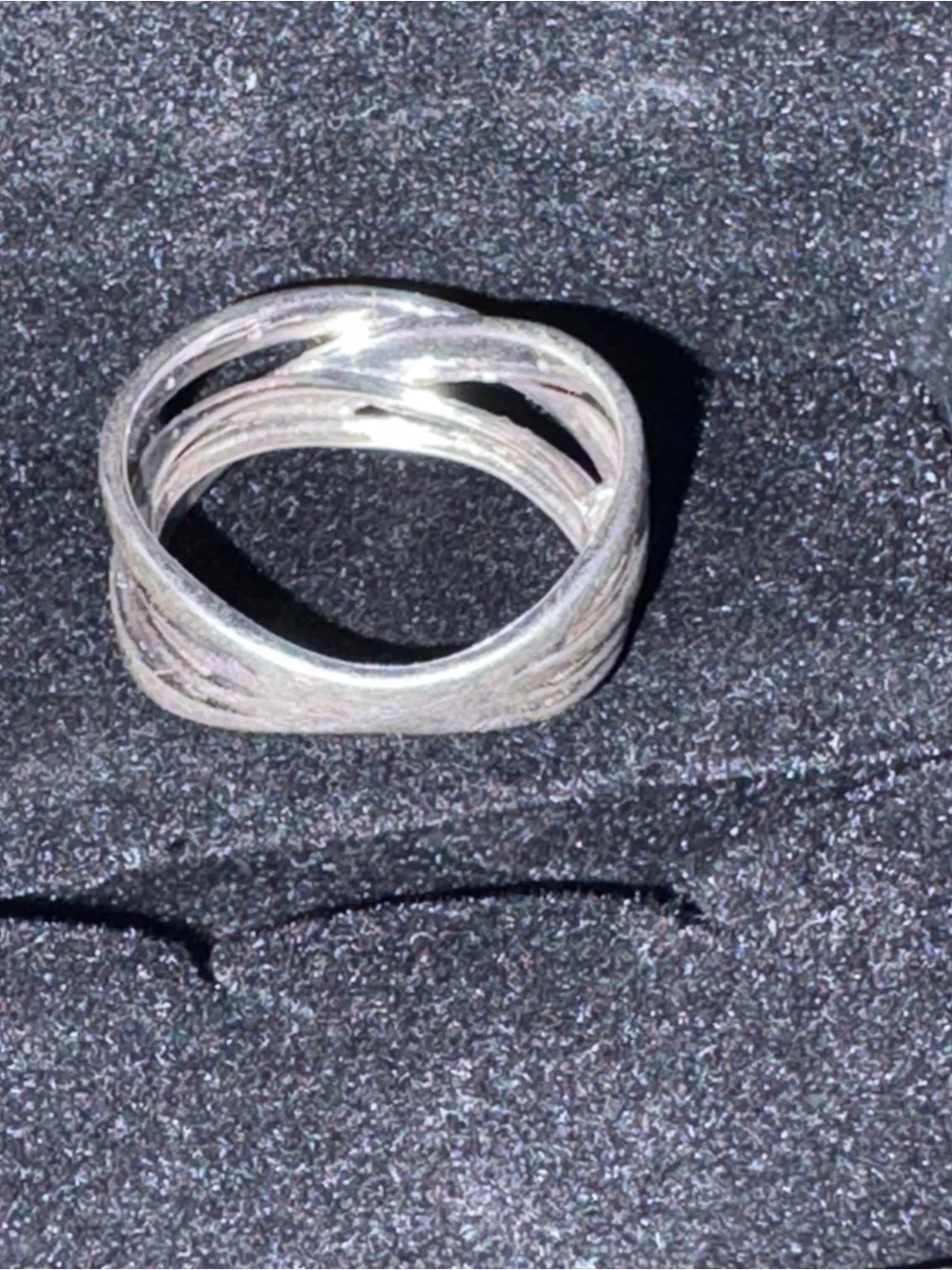 Kay Jewelers Silver Crisscross Pave Ring